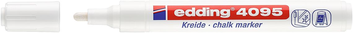 Kreidestift EDDING® 4095 - Weiss - Kreidestift EDDING® 4095 - Weiss -