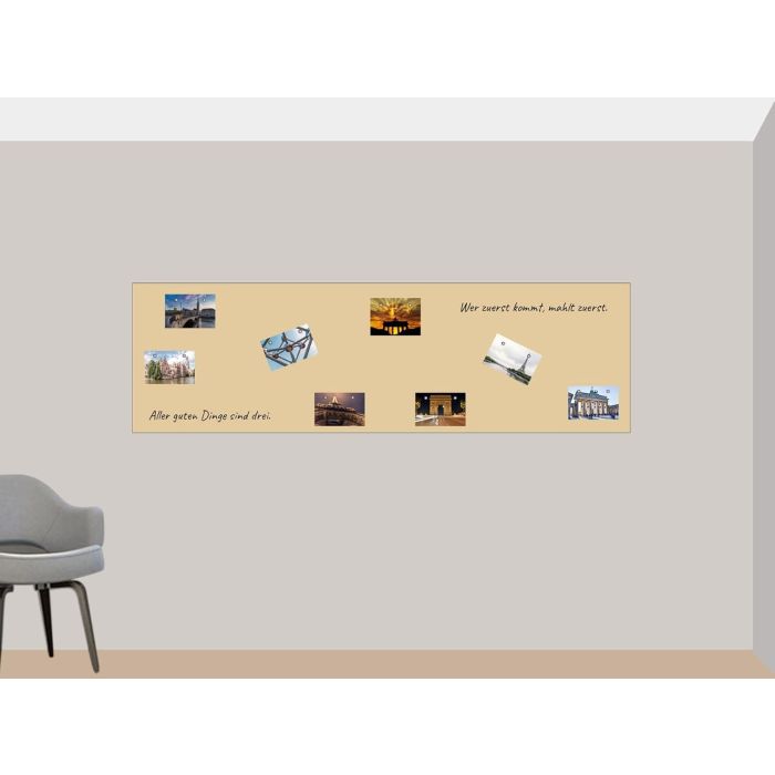 Beige Folie 250x60 cm - magnetisch & selbstklebend