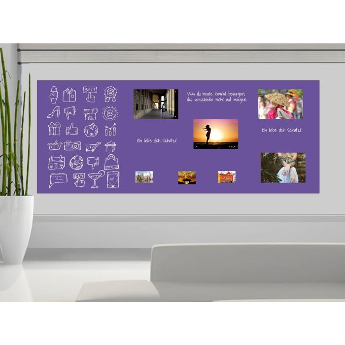 Lila Folie 40x40 cm - magnetisch & selbstklebend