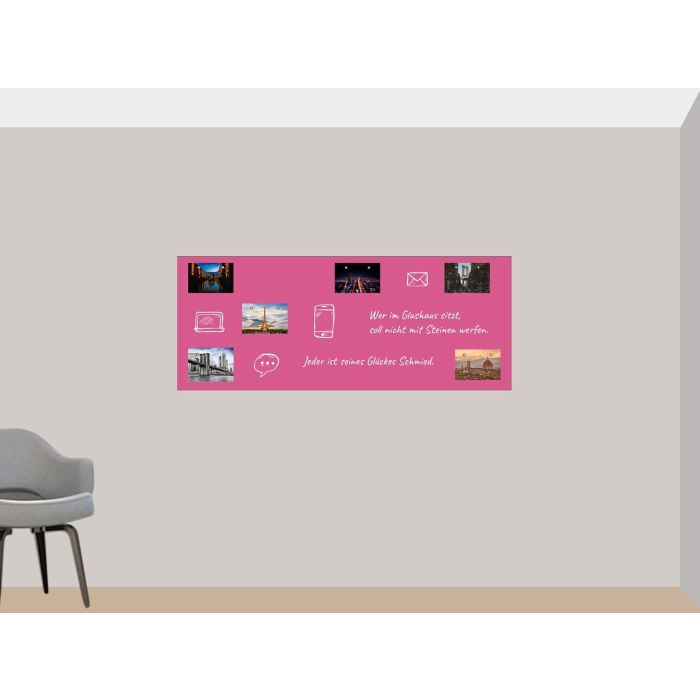 Magenta Folie 60x40 cm - magnetisch & selbstklebend