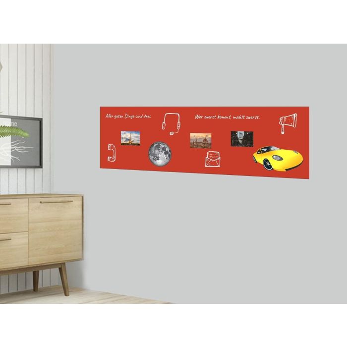 Rote Folie 180x30 cm - magnetisch & selbstklebend