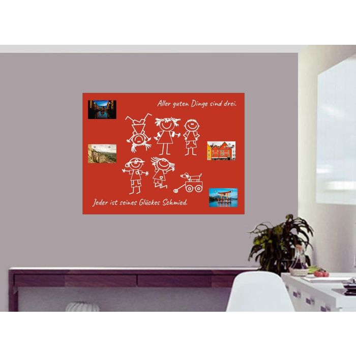 Rote Folie 200x40 cm - magnetisch & selbstklebend