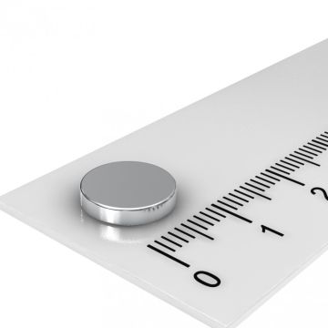 10er Pack Hochleistungs-ScheibenMagnet-silber 10x2mm