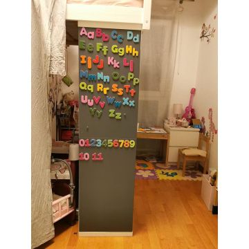 Graue Folie 70x30 cm - magnetisch & selbstklebend