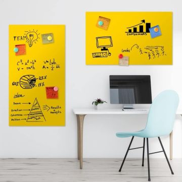 Gelbe Folie 70x30 cm - magnetisch & selbstklebend