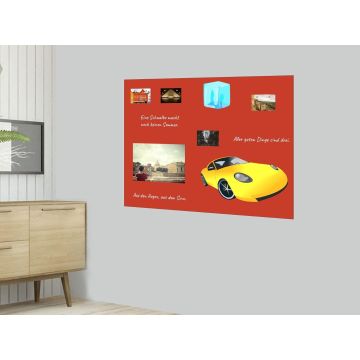 Rote Folie 30x30 cm - magnetisch & selbstklebend